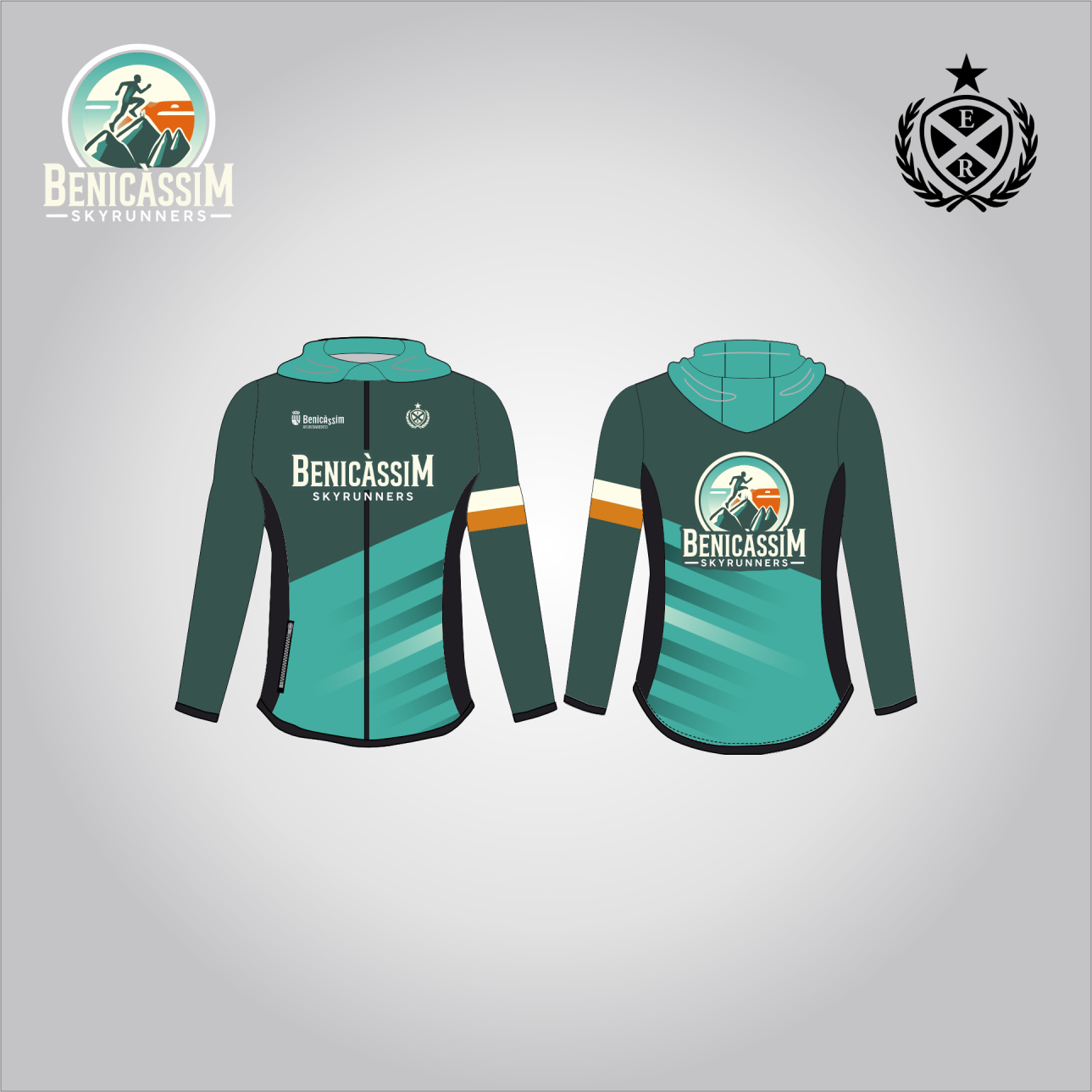 CORTAVIENTOS CON CAPUCHA COR24 UNISEX - BENICASSIM SKYRUNNERS