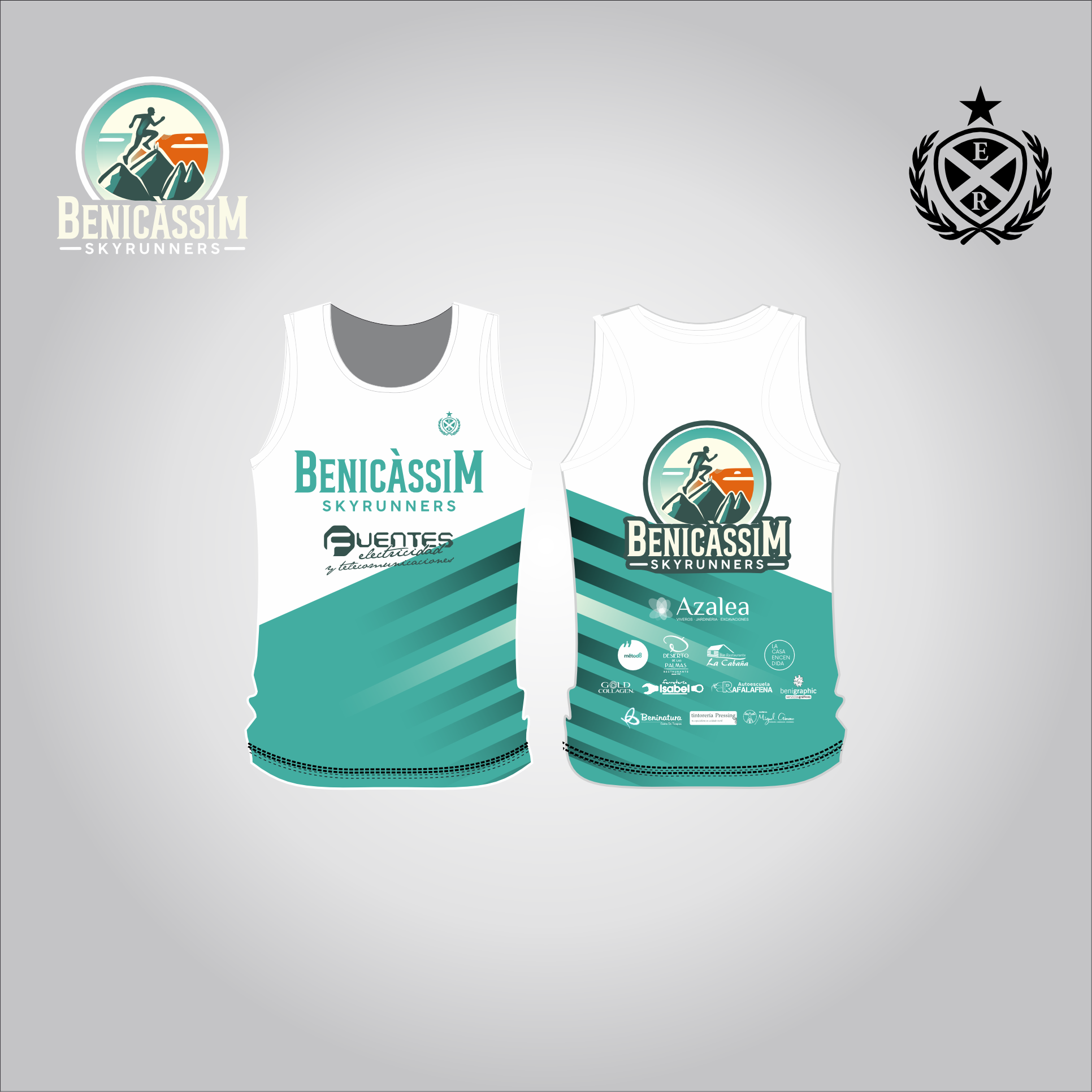 CAMISETA A3 PLUS TIRANTES HOMBRE BLANCA - BENICASSIM SKYRUNNERS