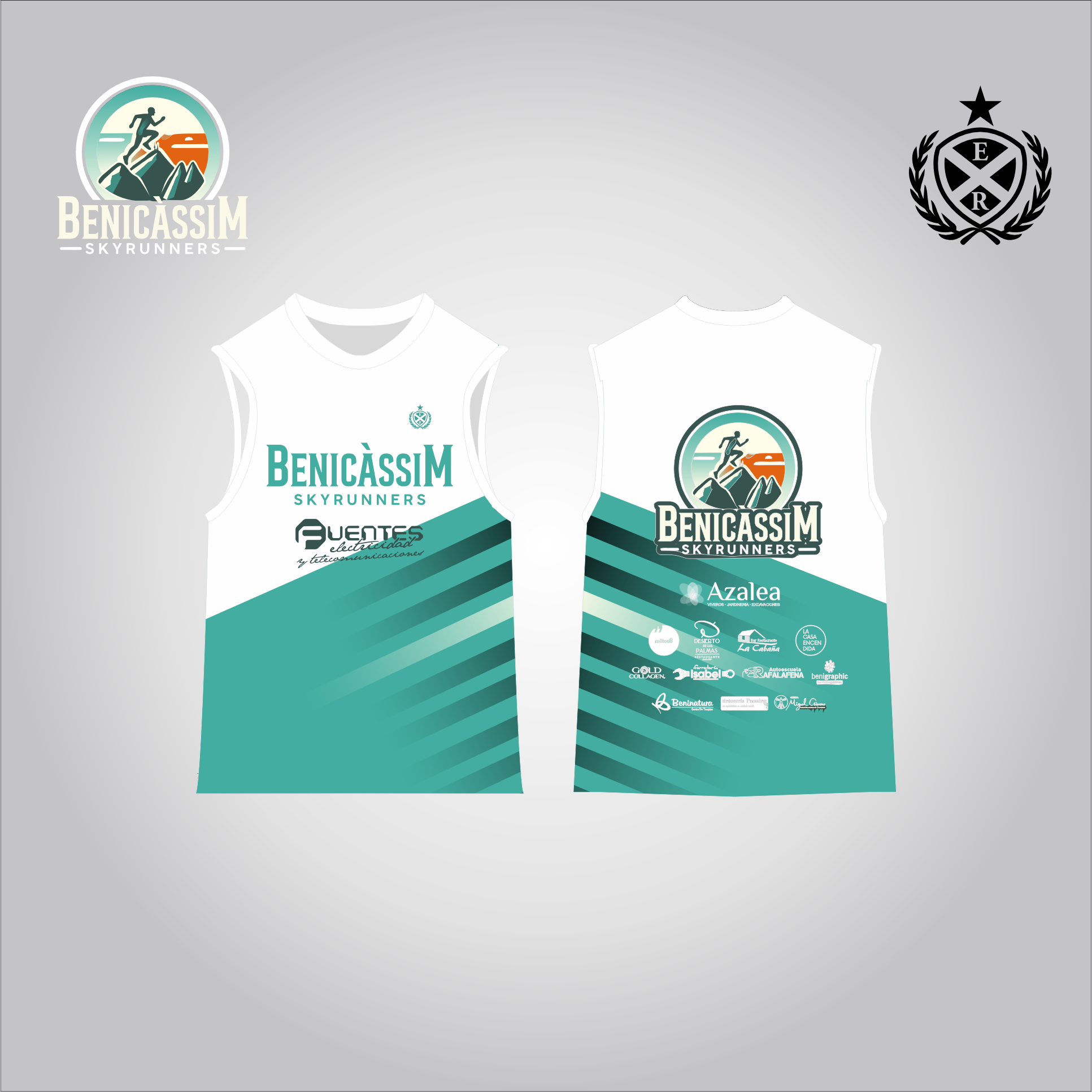 CAMISETA DESMANGADA ALCUDIA23 MAN BLANCA - BENICASSIM SKYRUNNERS